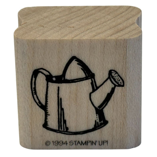 Stampin Up Rubber Stamp Watering Can Gardening Gardener Spring Garden Cardmaking
