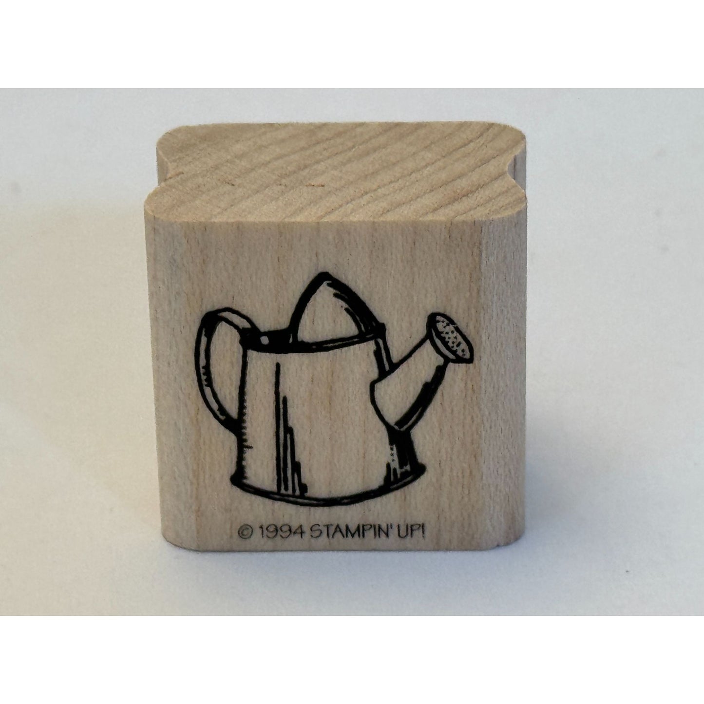 Stampin Up Rubber Stamp Watering Can Gardening Gardener Spring Garden Cardmaking