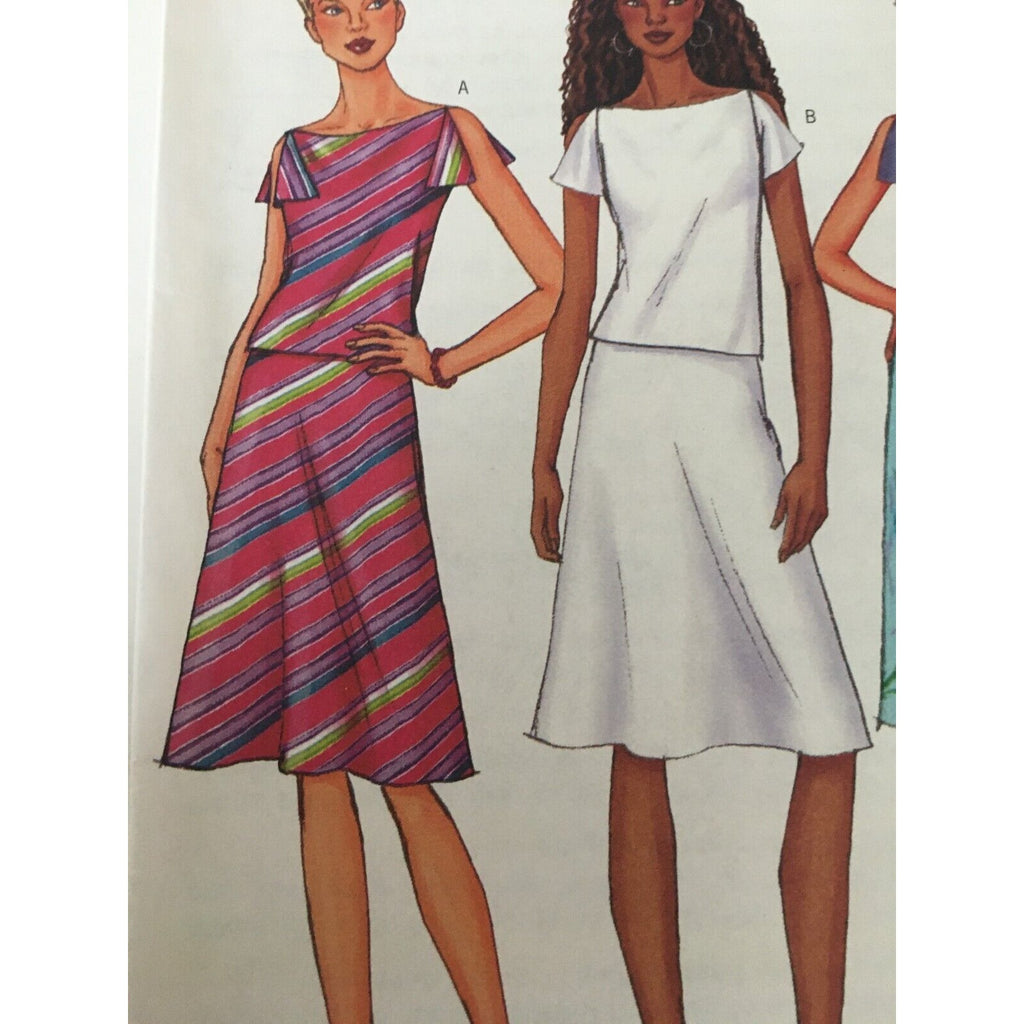 Butterick Sewing Pattern 3113 Misses Top Skirt A-Line Dress Easy 12 14 16 UC