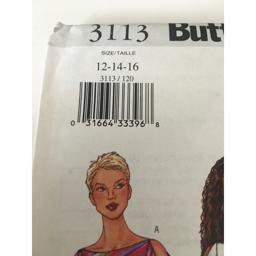 Butterick Sewing Pattern 3113 Misses Top Skirt A-Line Dress Easy 12 14 16 UC