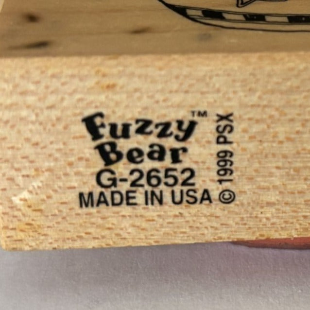PSX Rubber Stamp  Fuzzy Bear Teddy Bear in Teacup Tea Party Cardmaking Cookie G-2652