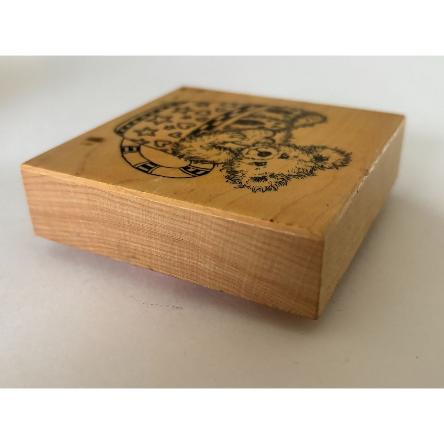 PSX Rubber Stamp  Fuzzy Bear Teddy Bear in Teacup Tea Party Cardmaking Cookie G-2652