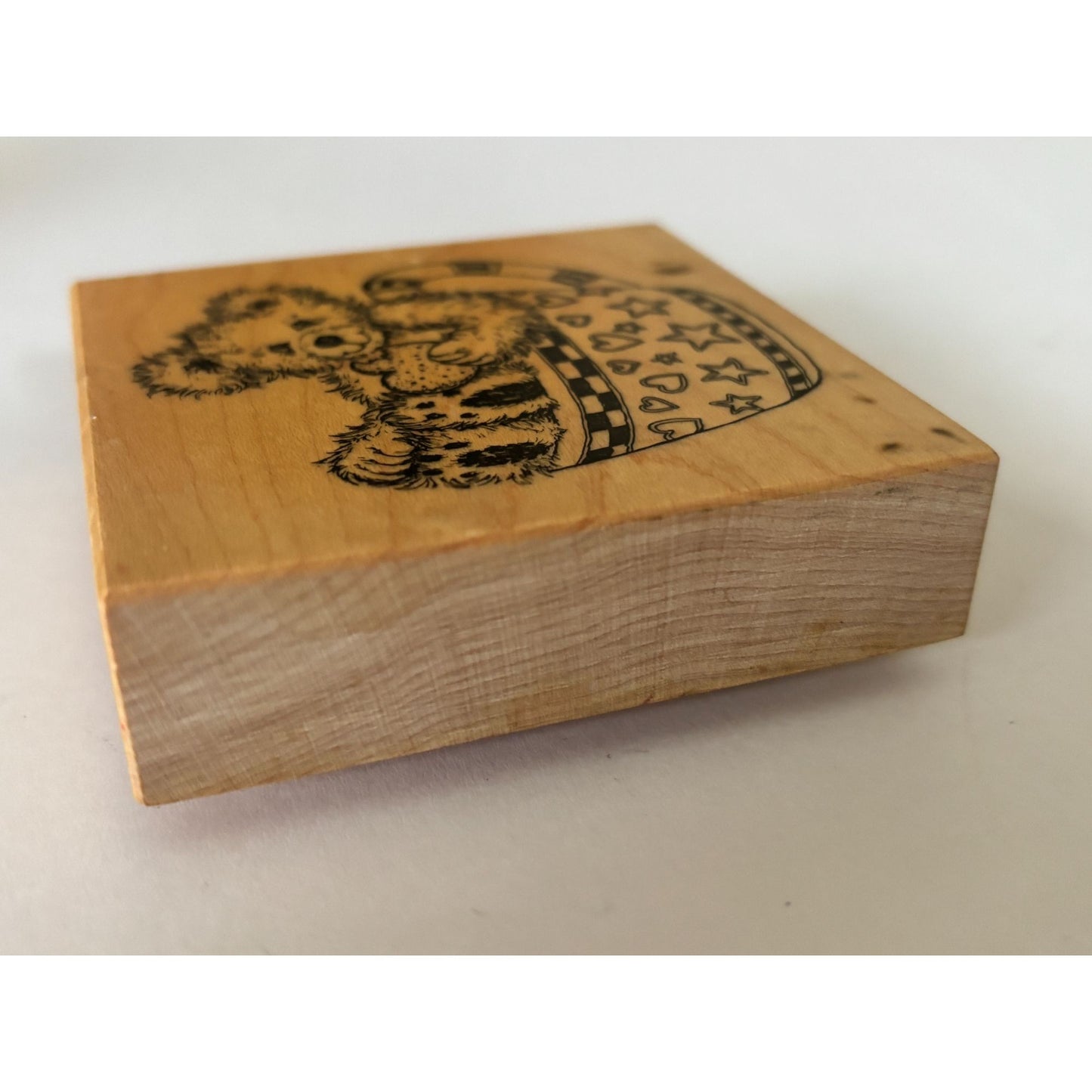 PSX Rubber Stamp  Fuzzy Bear Teddy Bear in Teacup Tea Party Cardmaking Cookie G-2652