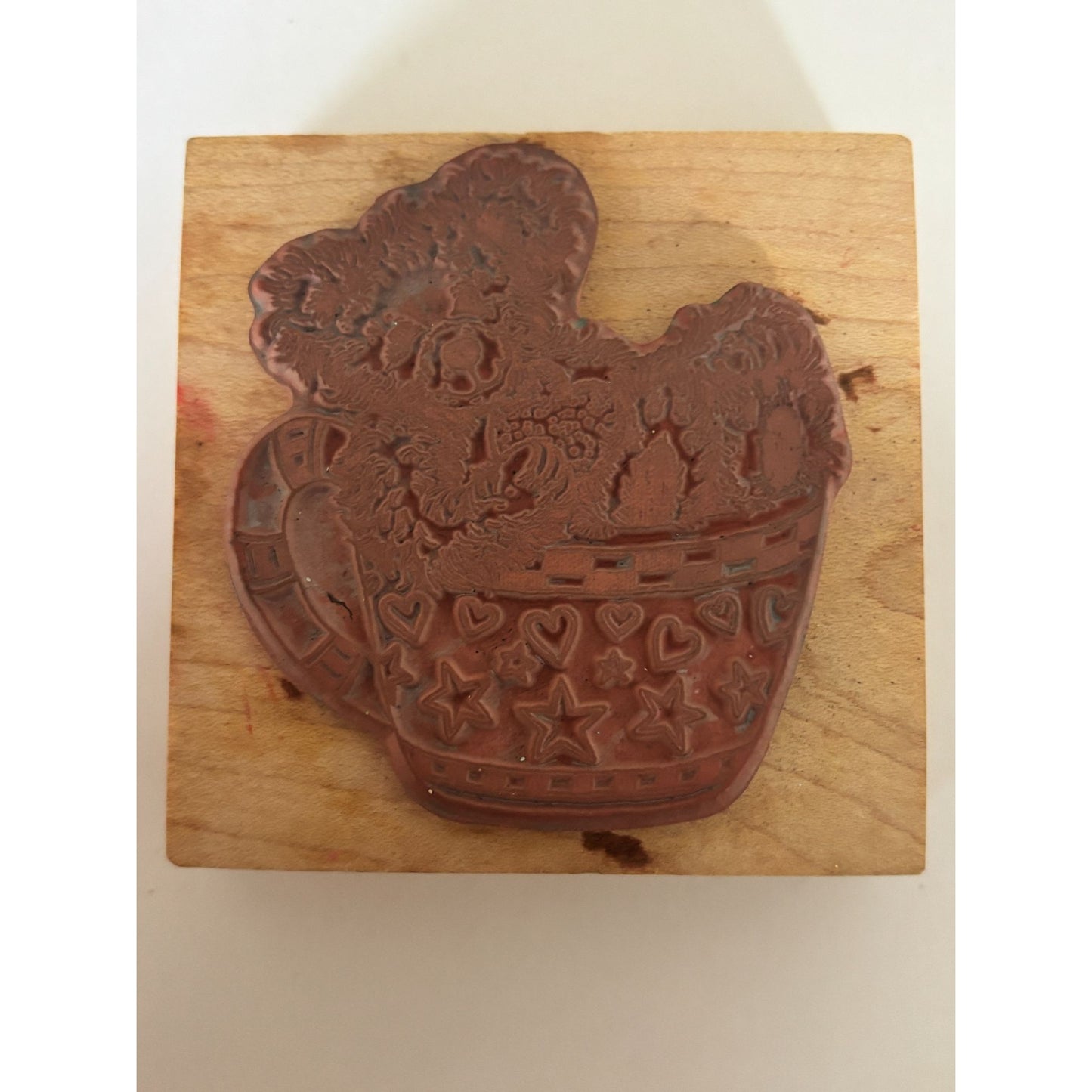 PSX Rubber Stamp  Fuzzy Bear Teddy Bear in Teacup Tea Party Cardmaking Cookie G-2652