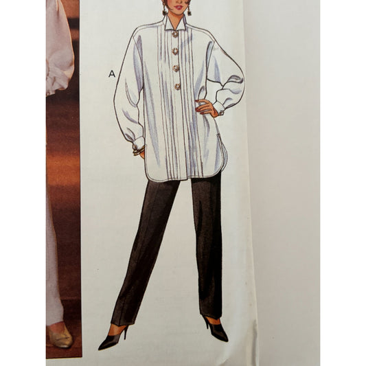 Butterick Sewing Pattern 6539 90s Minimalist Shirt Pants Quiet Luxury Capsule Wardrobe 6-10 Uncut