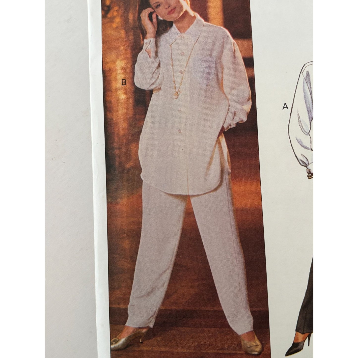 Butterick Sewing Pattern 6539 90s Minimalist Shirt Pants Quiet Luxury Capsule Wardrobe 6-10 Uncut