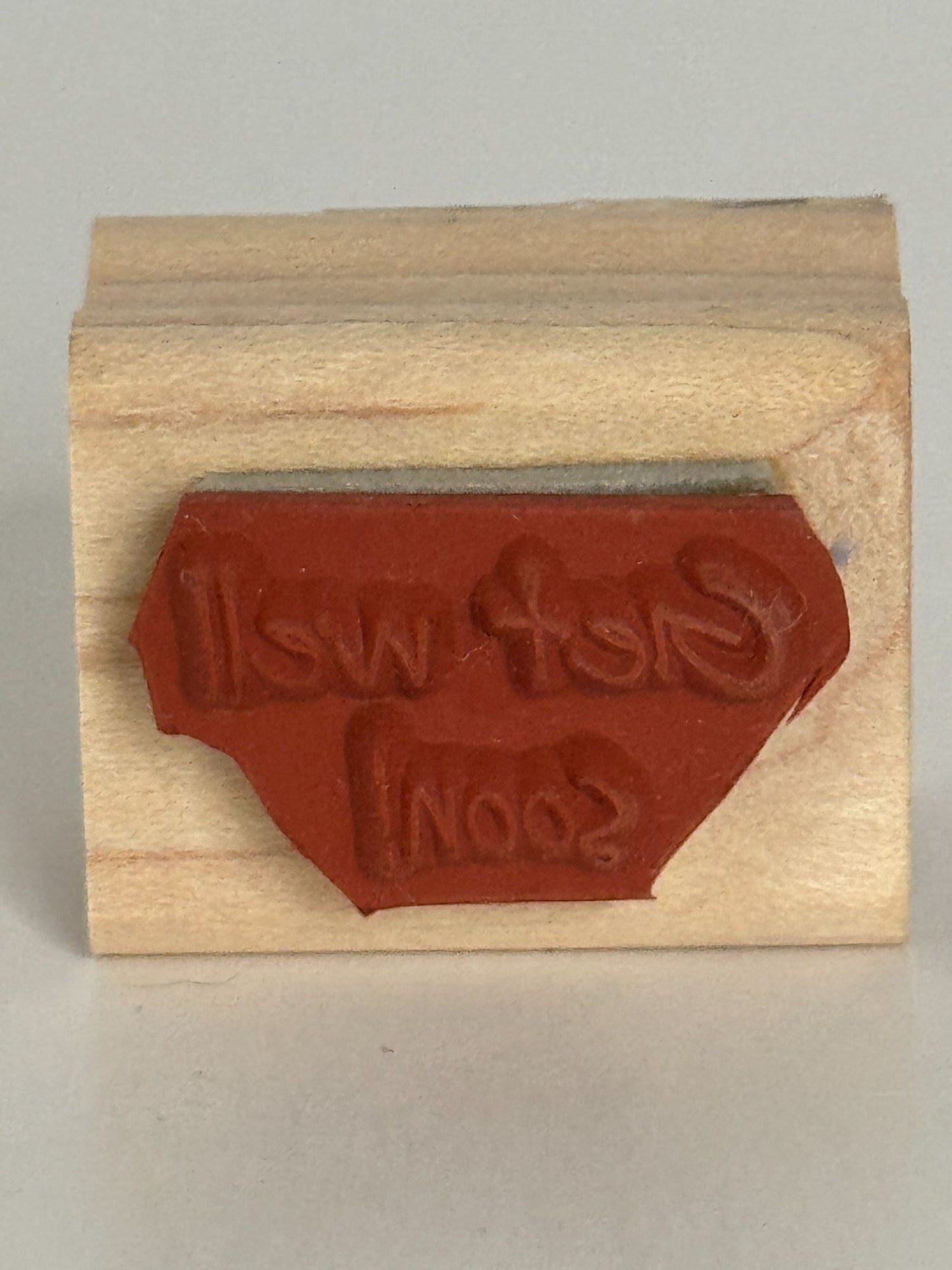 Stampin Up Rubber Stamp Get Well Soon Words Sentiment Crafting Tool Small Friend