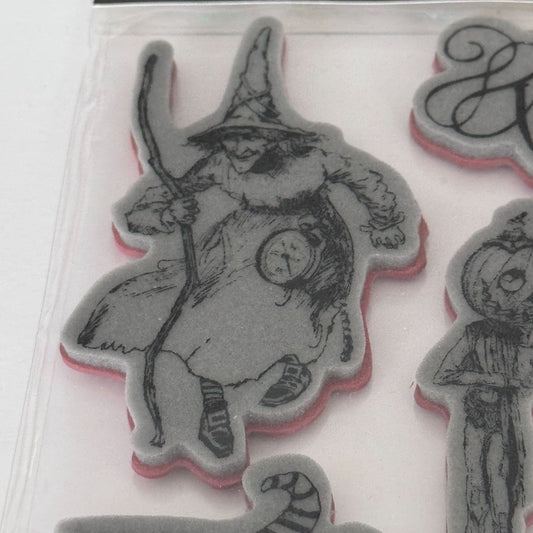 Hampton Art Cling Rubber Stamps Magic of Oz Wicked Witch Graphic 45 Jack Pumpkinhead