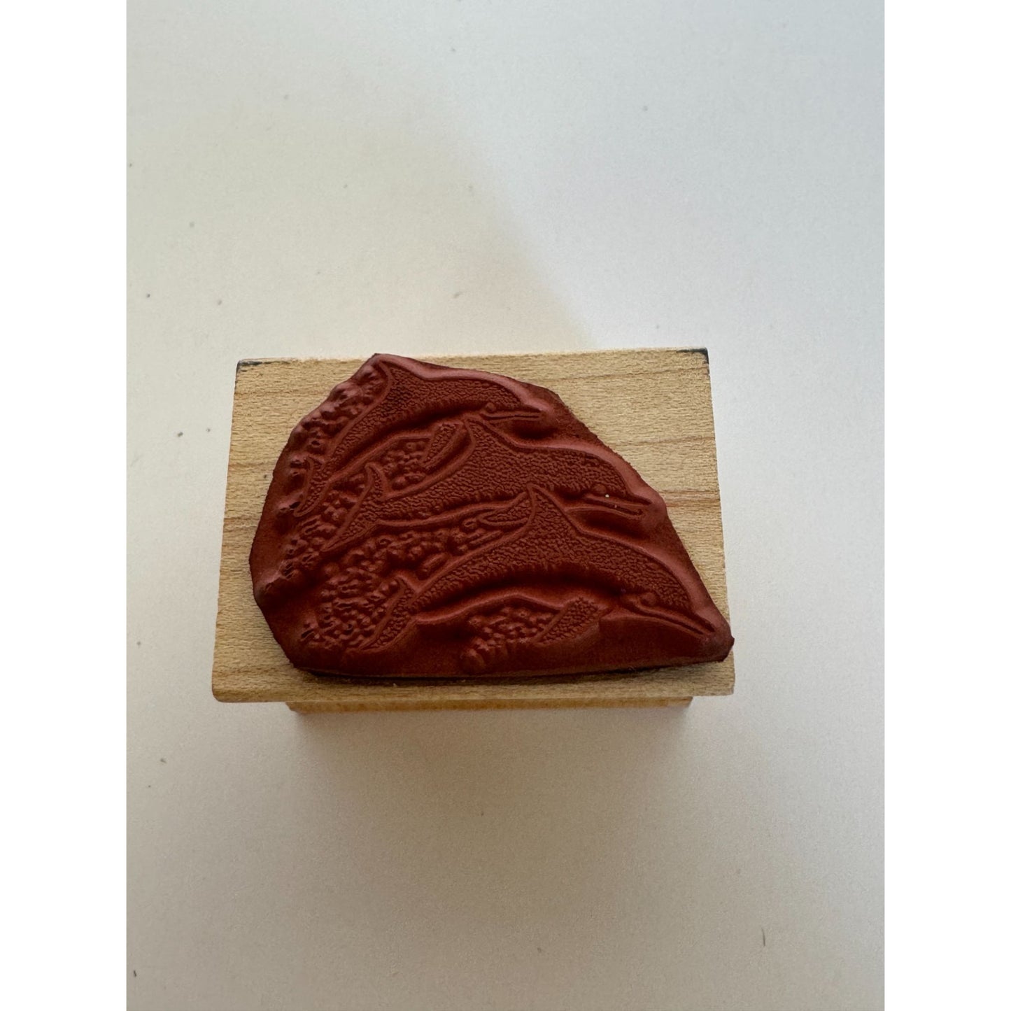 All Night Media Rubber Stamp Leaping Dolphins Trio Ocean Animals Sea Life Small