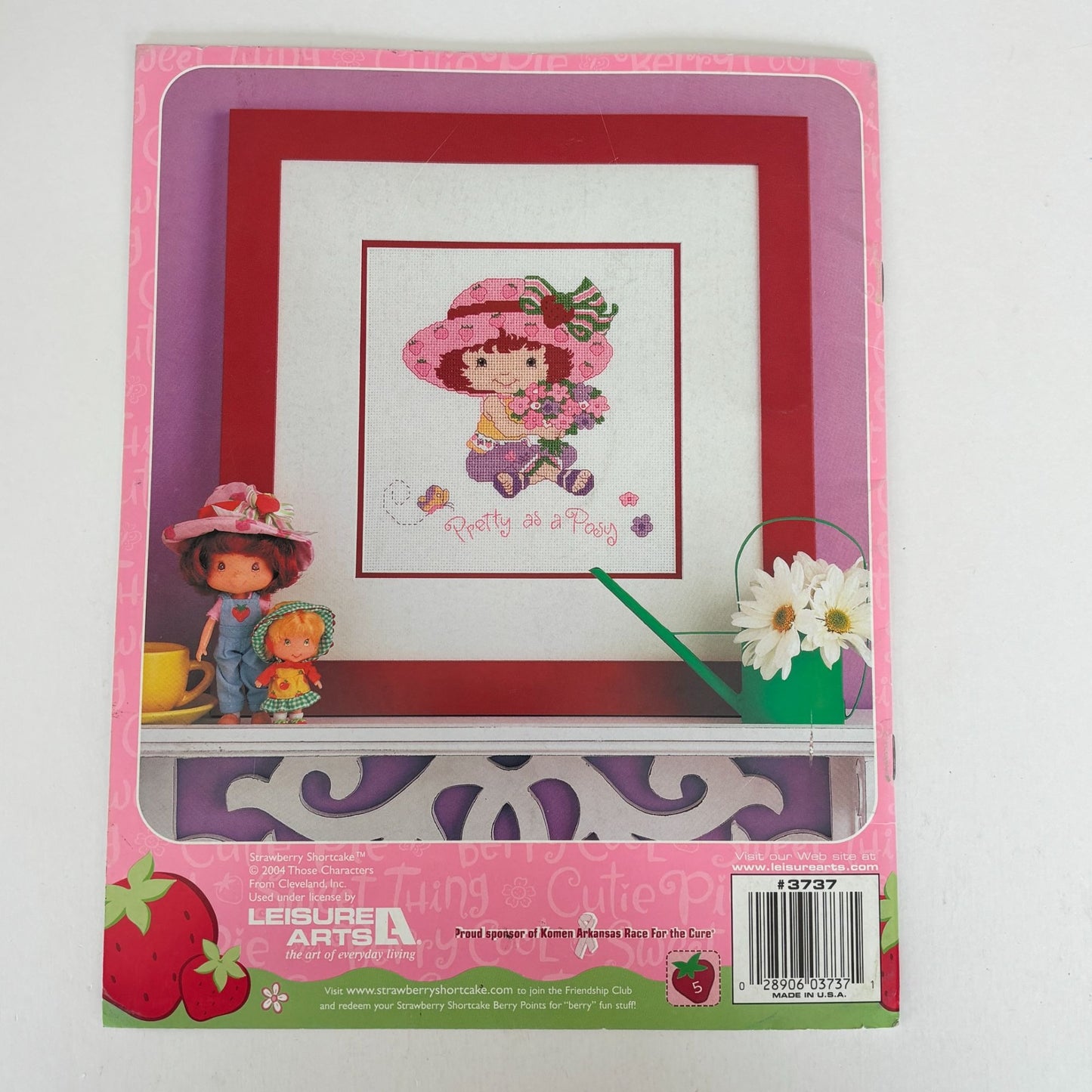 Strawberry Shortcake Cross Stitch Pattern Booklet Leisure Arts Berry Sweet Girls 2004