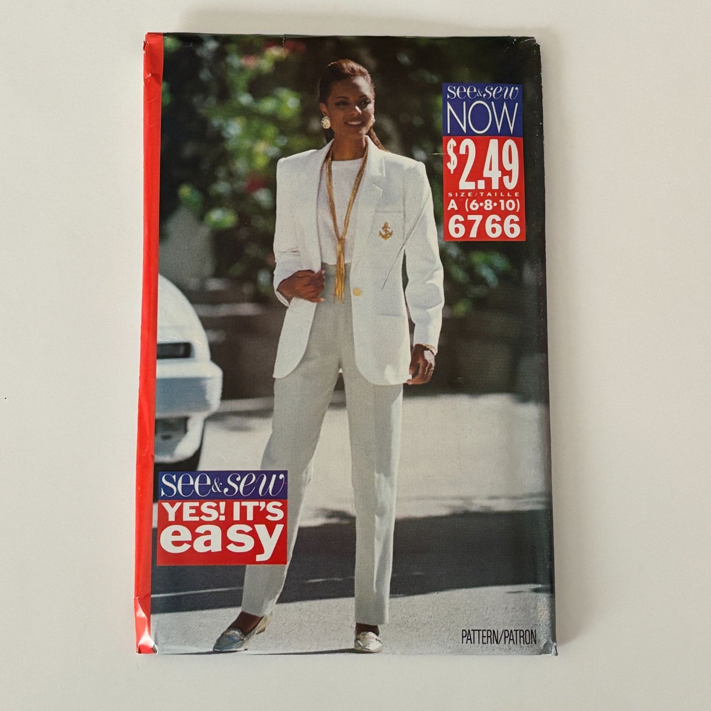 Butterick Sewing Pattern 6766 90s Power Suit Jacket Pants Top Corporate Core Minimalist 6-10 Uncut