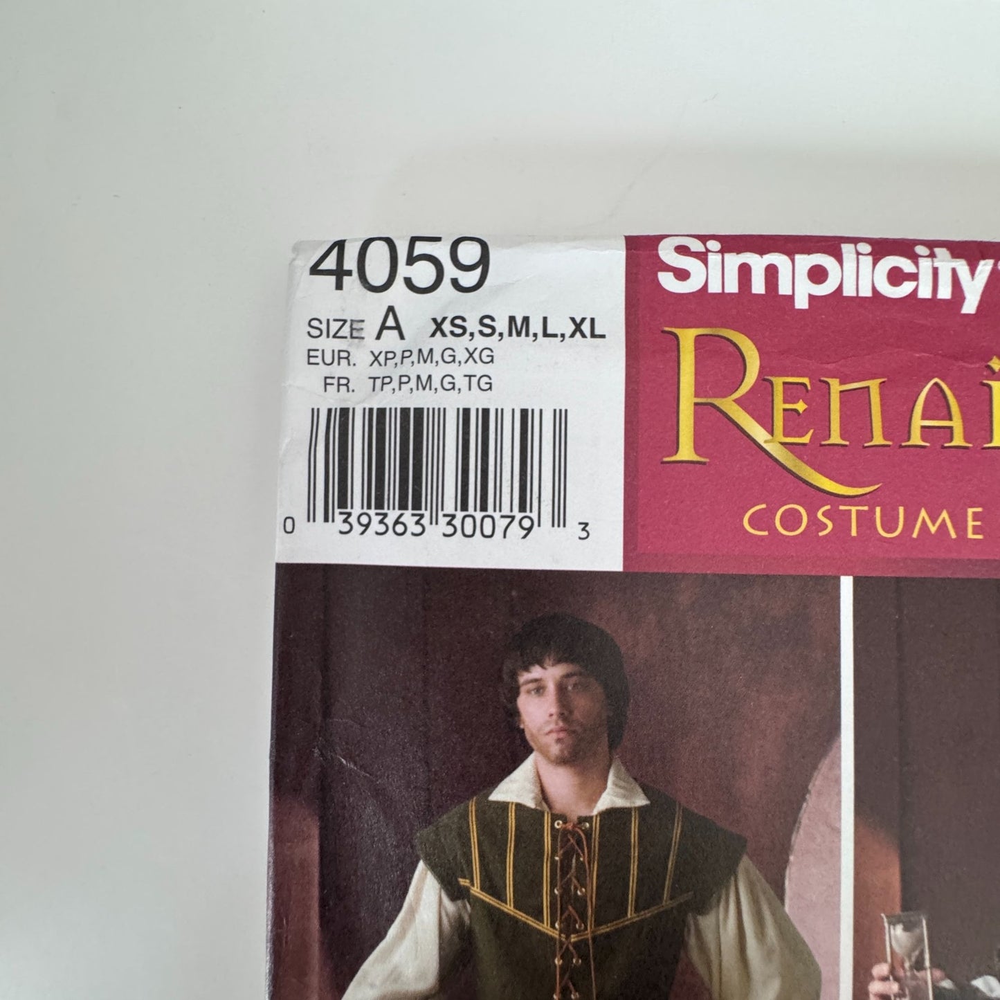 Simplicity Sewing Pattern 4059 Renaissance Mens Costume Doublet Pants XS-XL Uncut