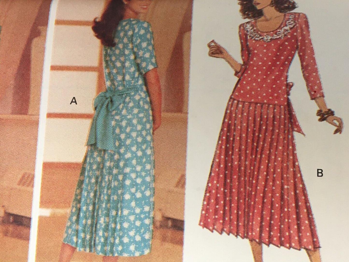 Butterick Sewing Pattern 6577 Misses Dress Modest Dropped Waist 6 8 10 12 Uncut