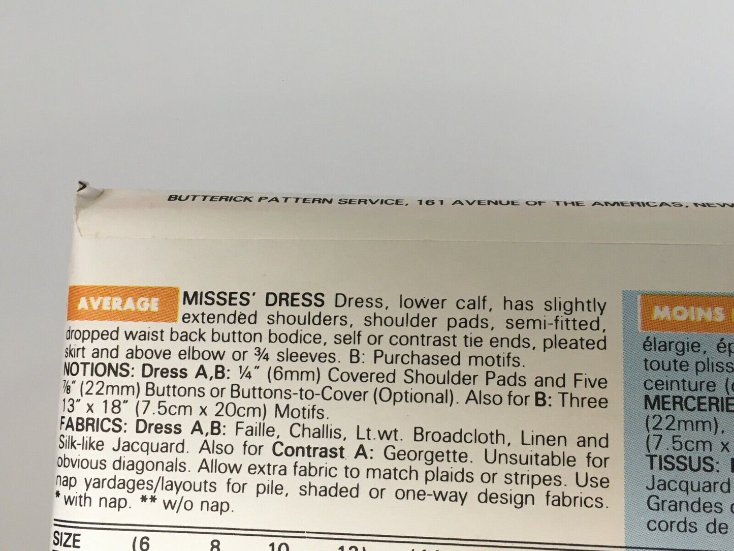 Butterick Sewing Pattern 6577 Misses Dress Modest Dropped Waist 6 8 10 12 Uncut