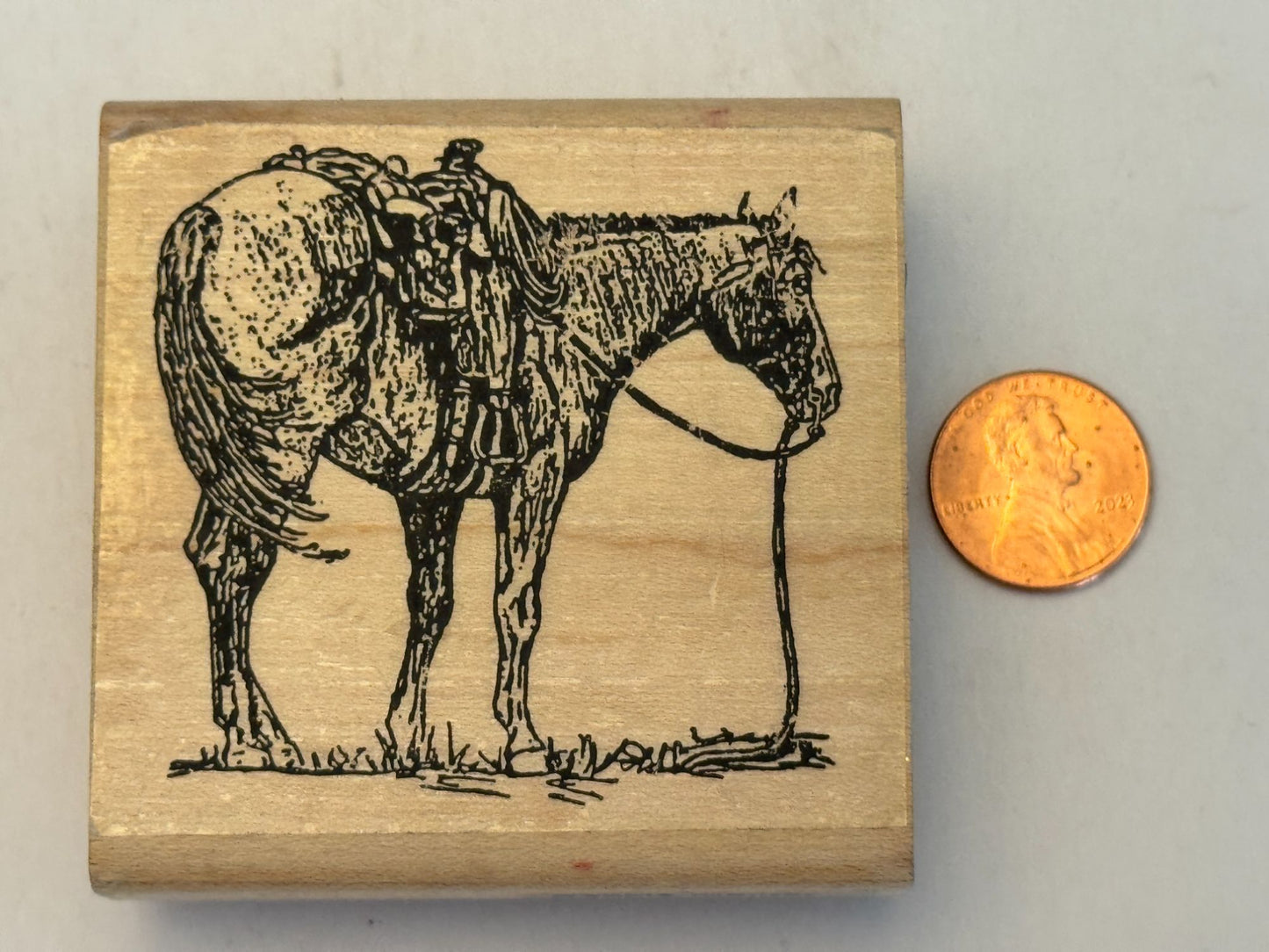 Kaly Cole Rubber Stamp Horse Western Cowboy Ranch Pasture Farm Animal Cardmaking