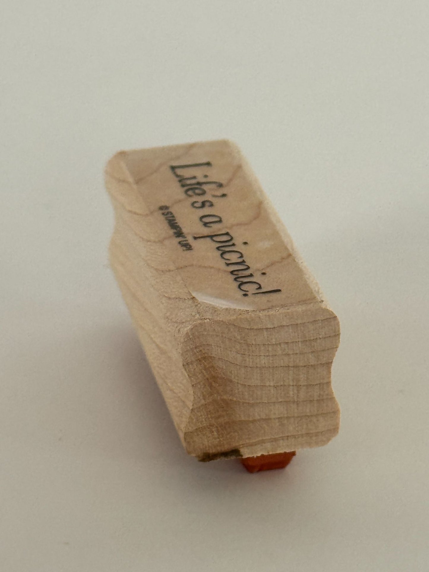 Stampin Up Rubber Stamp Lifes A Picnic Card Making Words Sentiment Cheerful Note