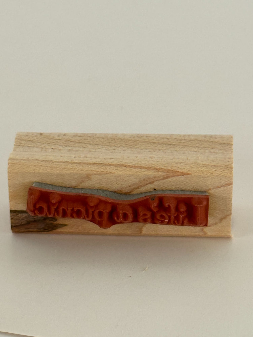 Stampin Up Rubber Stamp Lifes A Picnic Card Making Words Sentiment Cheerful Note