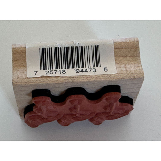 Inkadinkado Rubber Stamp Flamingos Trio Border Beach Florida Vacation Animals