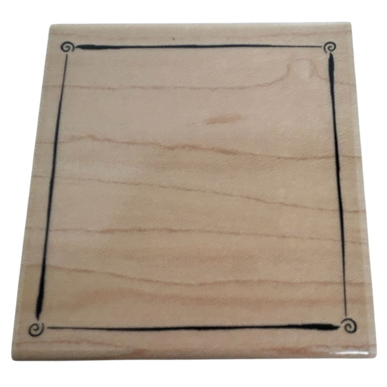 Stampabilties Rubber Stamp Swirl Frame Square Card Making Craft Shape 2.5 Inch