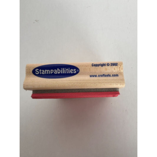 Stampabilties Rubber Stamp Swirl Frame Square Card Making Craft Shape 2.5 Inch