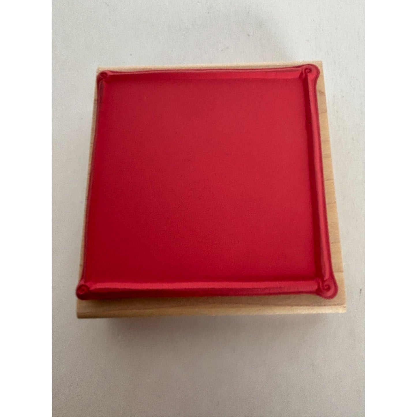 Stampabilties Rubber Stamp Swirl Frame Square Card Making Craft Shape 2.5 Inch