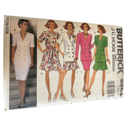 Butterick Sewing Pattern 6063 Capsule Wardrobe Work Suit Jacket Skirt 6 8 10 UC