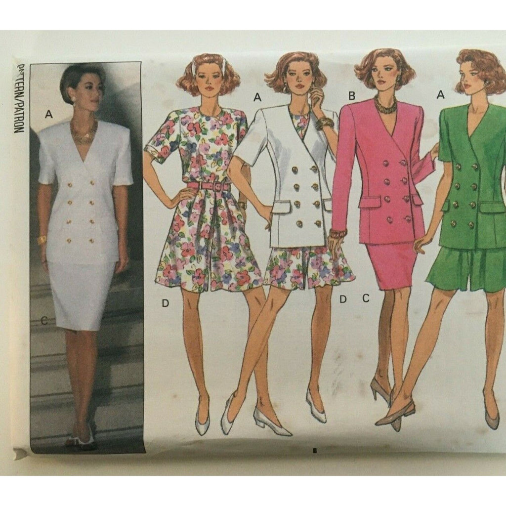 Butterick Sewing Pattern 6063 Capsule Wardrobe Work Suit Jacket Skirt 6 8 10 UC