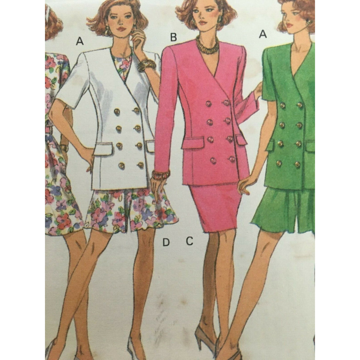 Butterick Sewing Pattern 6063 Capsule Wardrobe Work Suit Jacket Skirt 6 8 10 UC