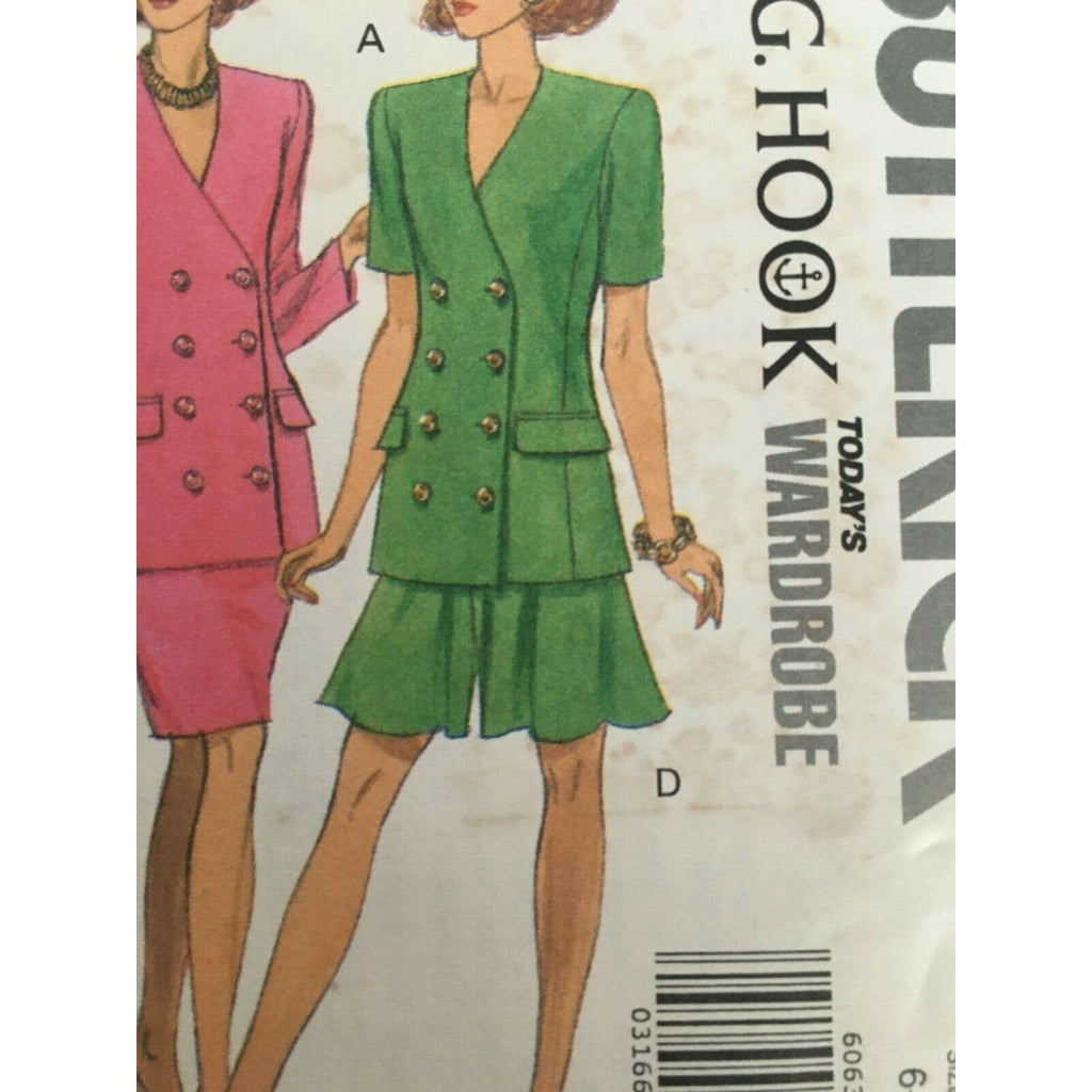 Butterick Sewing Pattern 6063 Capsule Wardrobe Work Suit Jacket Skirt 6 8 10 UC
