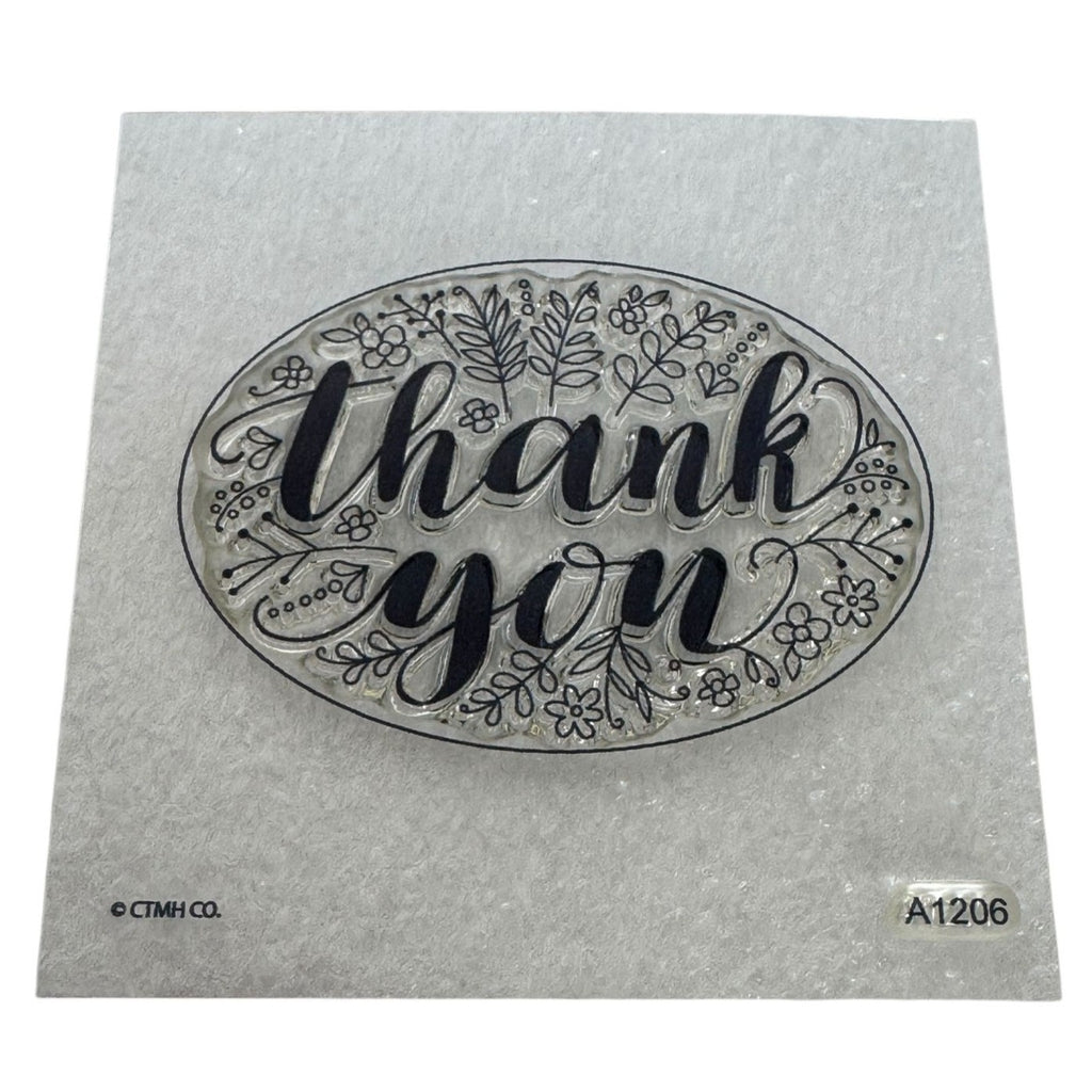 CTMH My Acrylix Acrylic Stamp Set Scripty Thank You Sentiments A1206 Card Making