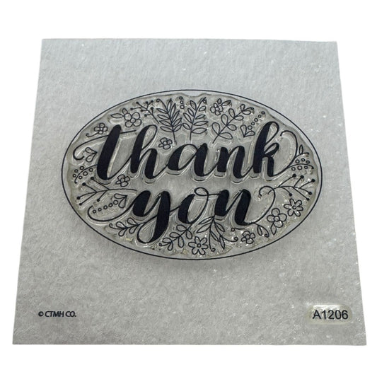 CTMH My Acrylix Acrylic Stamp Set Scripty Thank You Sentiments A1206 Card Making