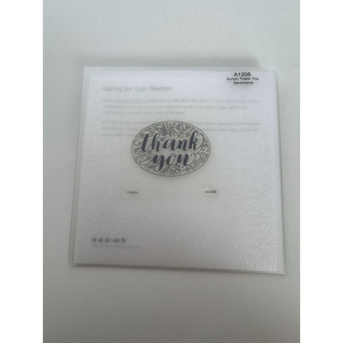 CTMH My Acrylix Acrylic Stamp Set Scripty Thank You Sentiments A1206 Card Making