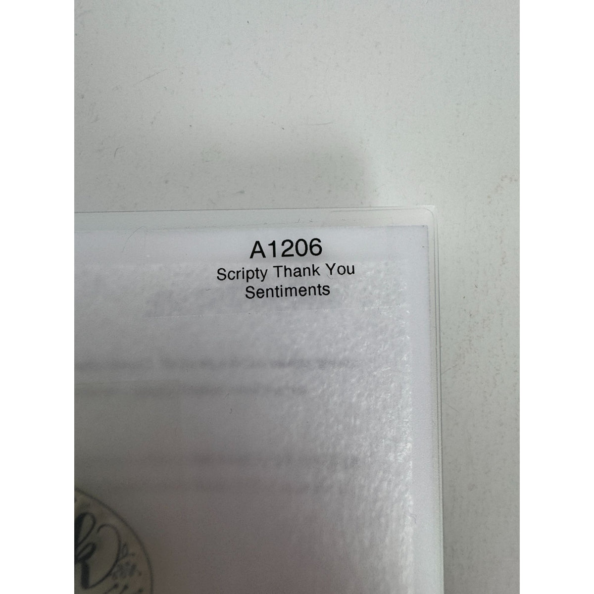 CTMH My Acrylix Acrylic Stamp Set Scripty Thank You Sentiments A1206 Card Making