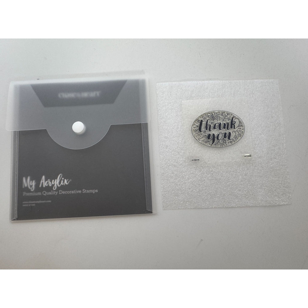 CTMH My Acrylix Acrylic Stamp Set Scripty Thank You Sentiments A1206 Card Making