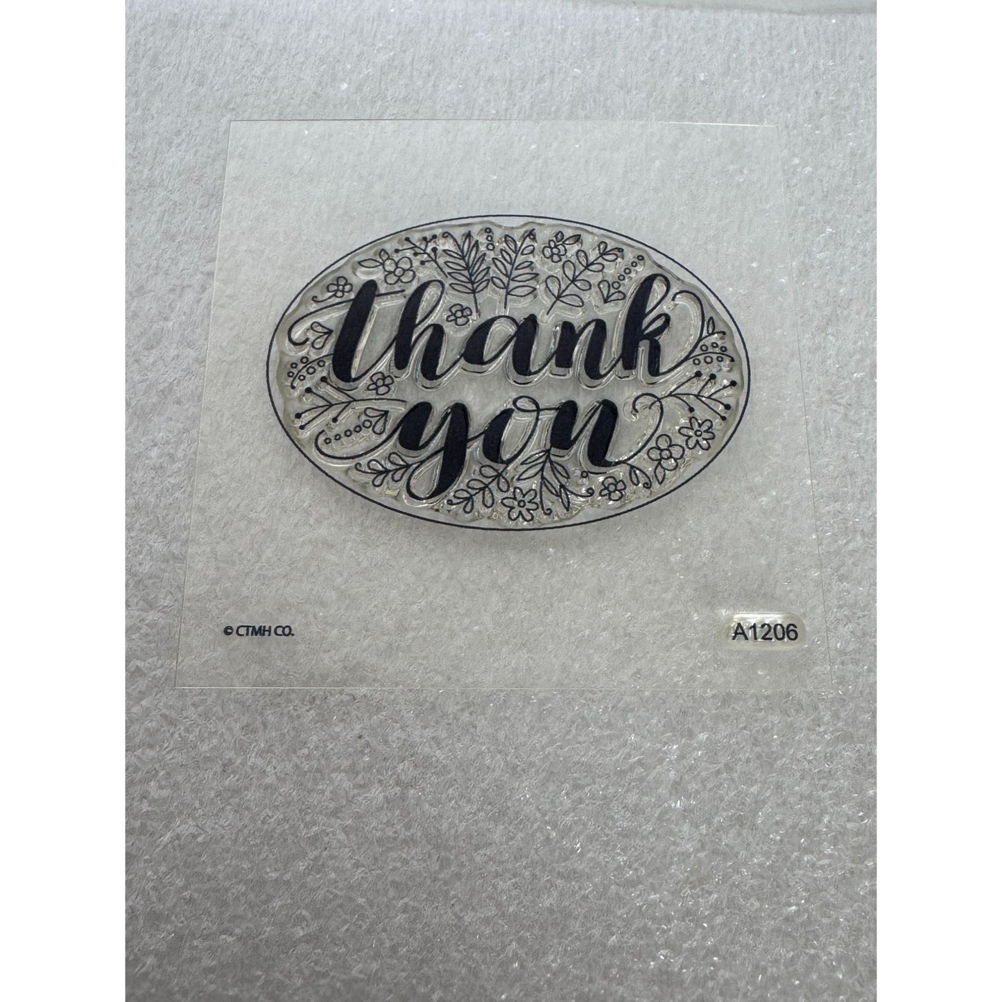 CTMH My Acrylix Acrylic Stamp Set Scripty Thank You Sentiments A1206 Card Making