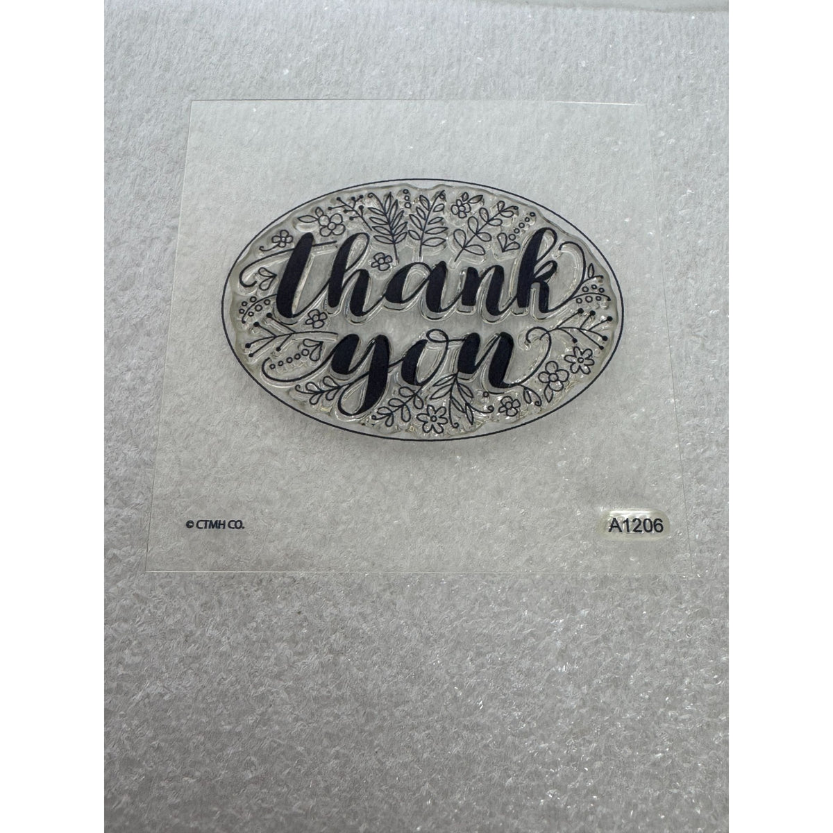 CTMH My Acrylix Acrylic Stamp Set Scripty Thank You Sentiments A1206 Card Making