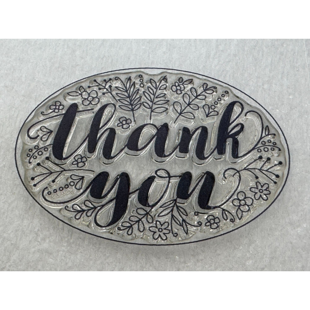 CTMH My Acrylix Acrylic Stamp Set Scripty Thank You Sentiments A1206 Card Making