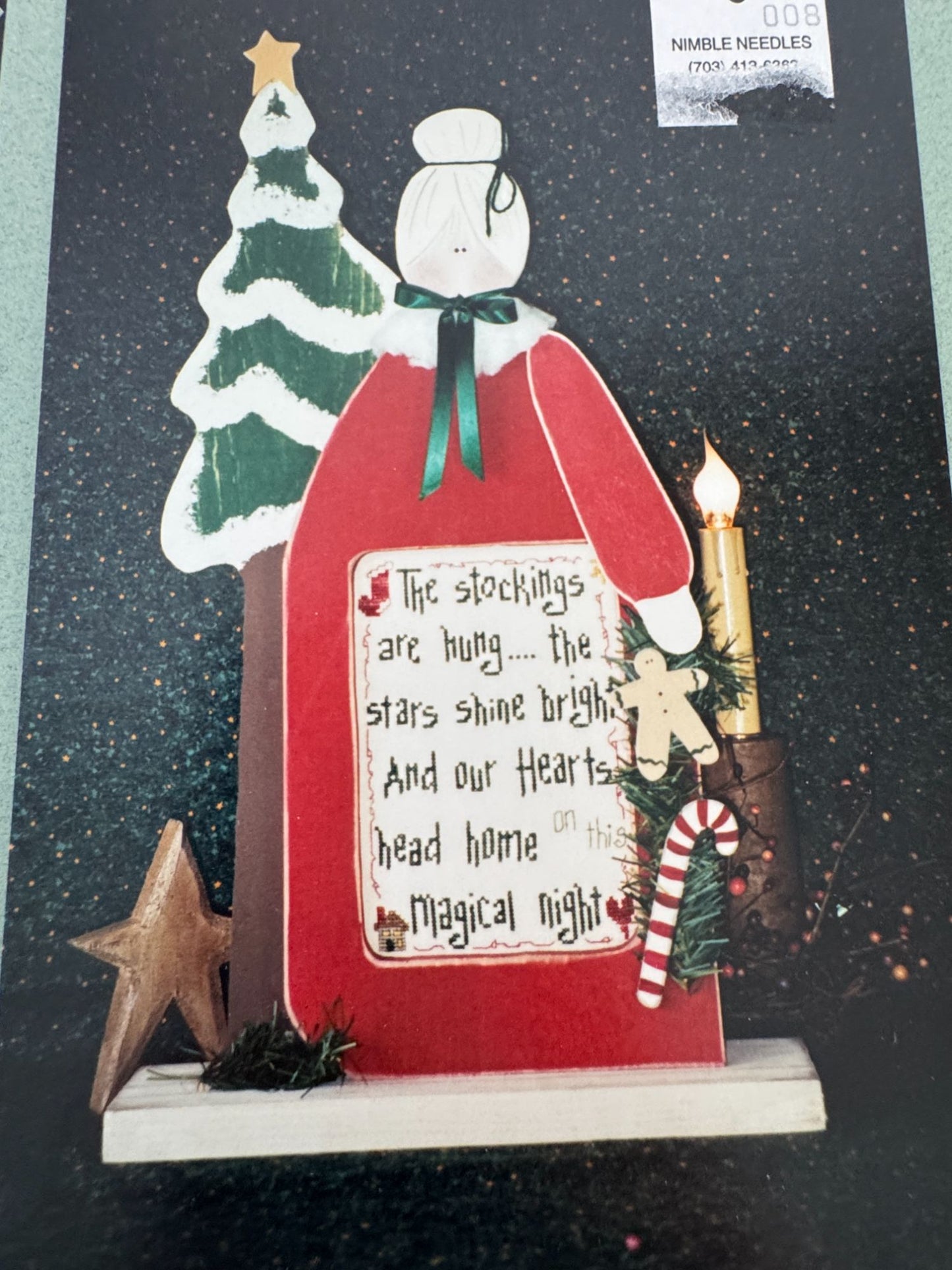 X-Appeal Cross Stitch Pattern Chart Christmas Missus Claus Mrs Santa Stockings