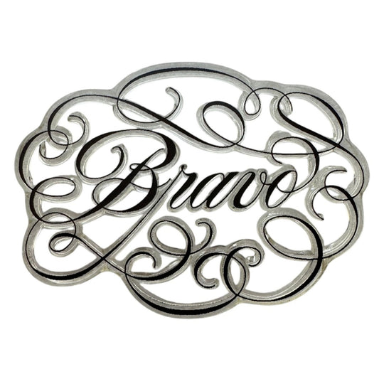 CTMH My Acrylix Acrylic Stamp Set Bravo Word Expression Sentiment Congrats A1122