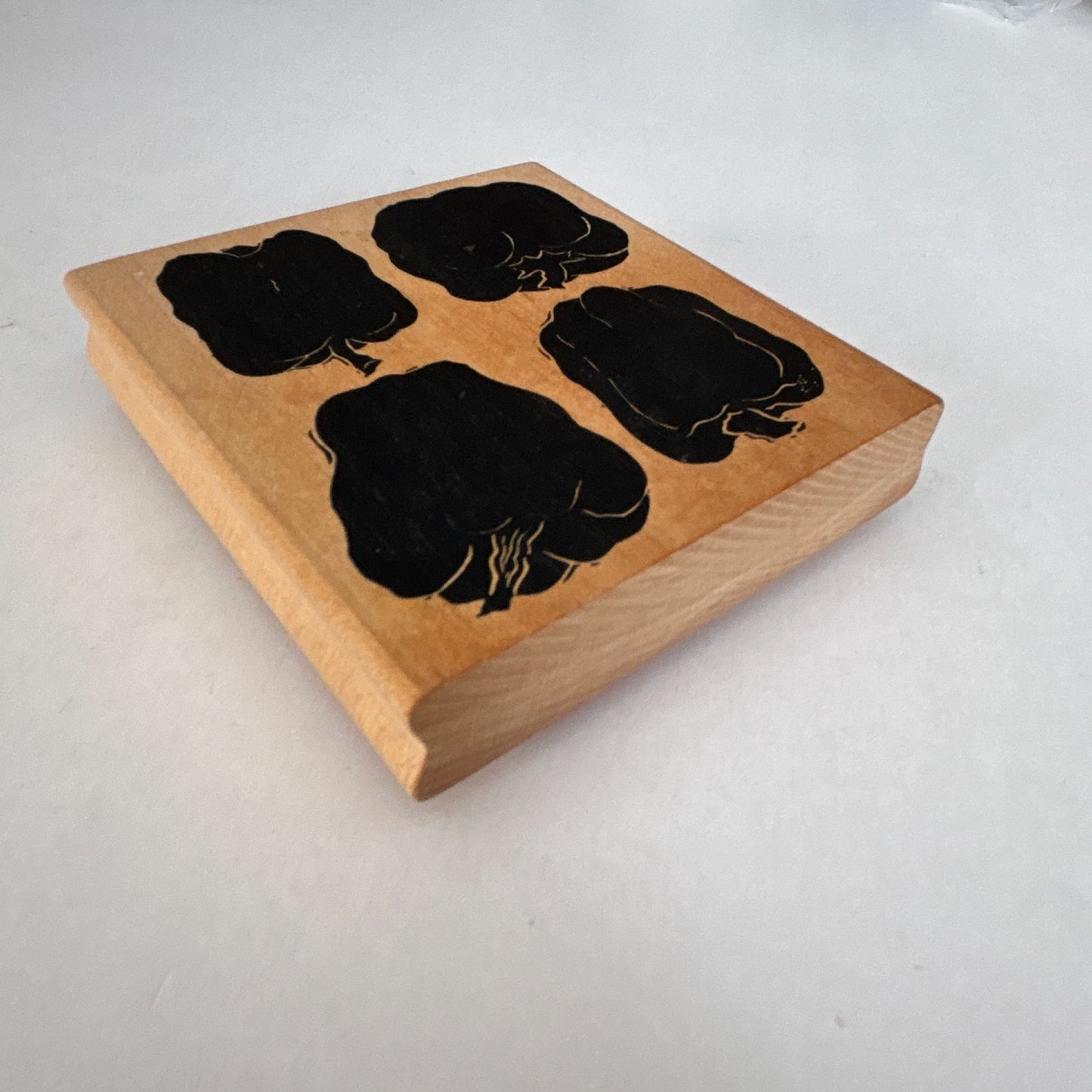 A Stamp In The Hand Rubber Stamp Bell Peppers Vegetable Kitchen Garden Food Wood