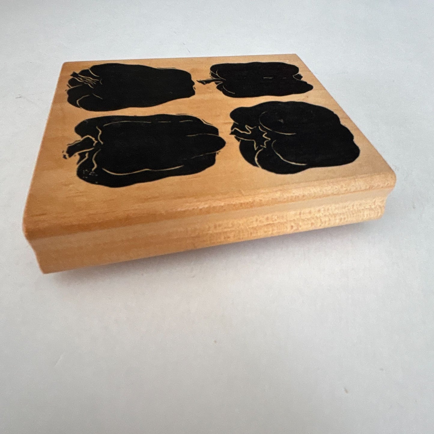 A Stamp In The Hand Rubber Stamp Bell Peppers Vegetable Kitchen Garden Food Wood