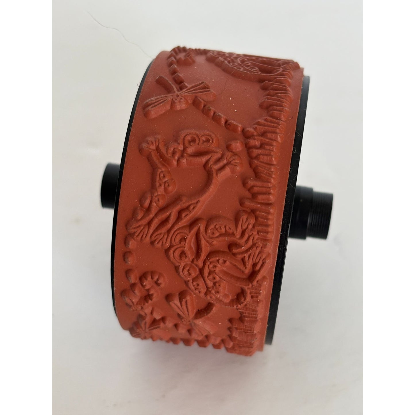 Stampin Around Rubber Stamp Leap Frog Roller Animal Border Card Making Funny Art