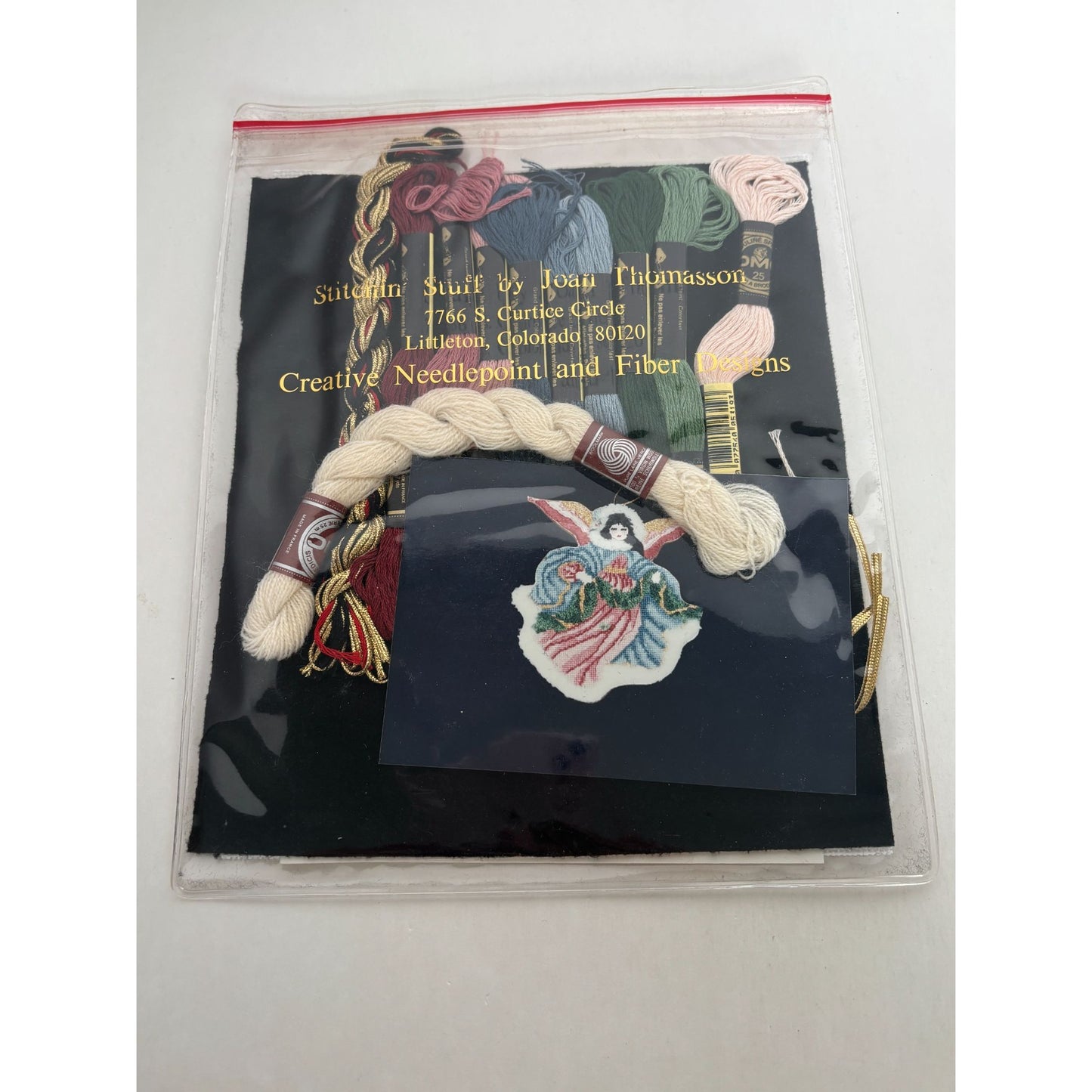 Stitchin Stuff Needlepoint Kit Christmas Angel Joan Thomasson Canvas New 1991