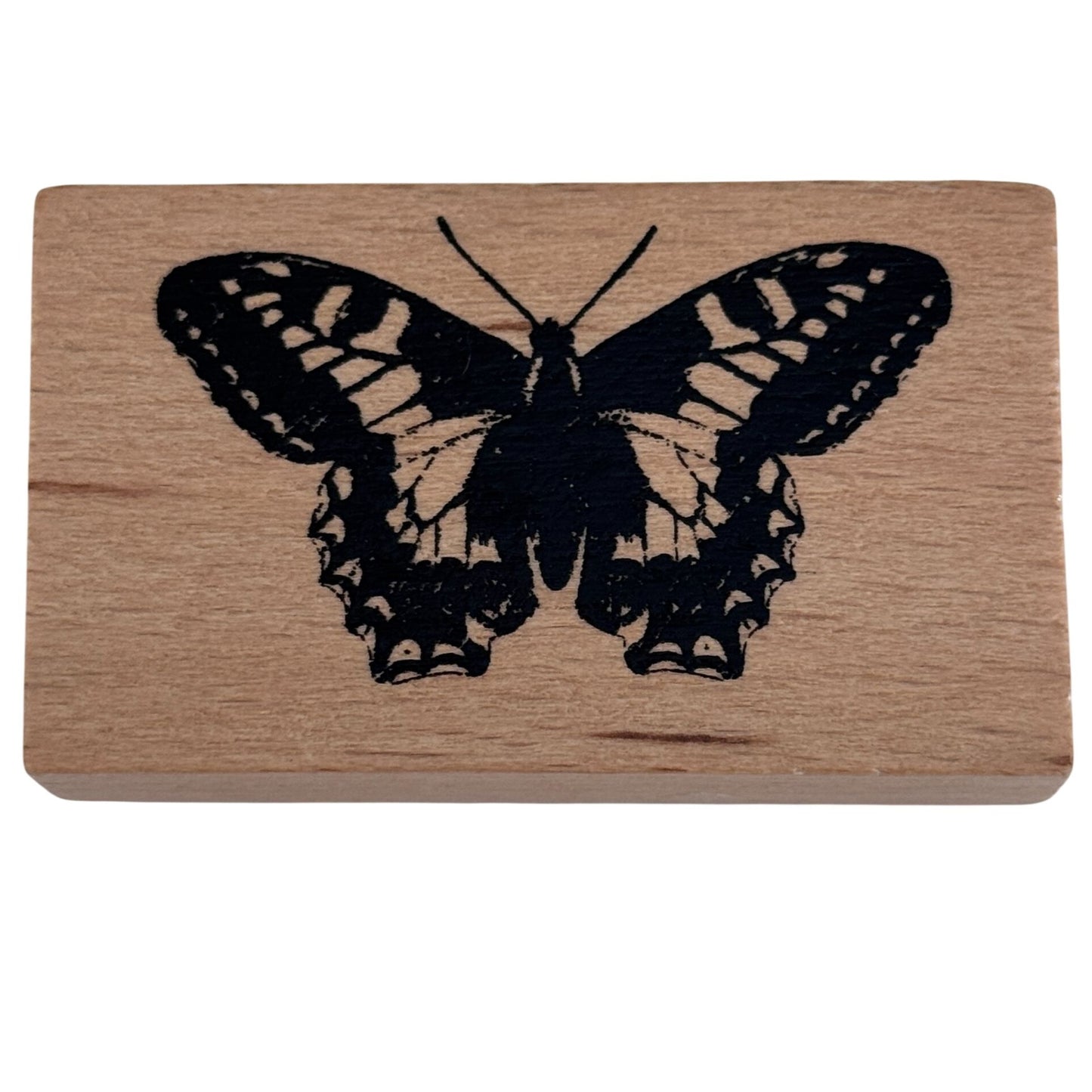 Butterfly Rubber Stamp Spring Garden Nature Detailed Wings Wooden Card Making Craft Scrapbooking