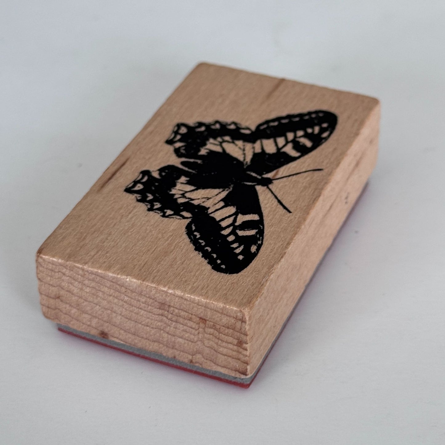 Butterfly Rubber Stamp Spring Garden Nature Detailed Wings Wooden Card Making Craft Scrapbooking