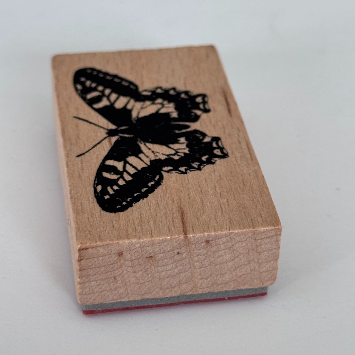 Butterfly Rubber Stamp Spring Garden Nature Detailed Wings Wooden Card Making Craft Scrapbooking