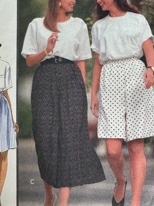Butterick Sewing Pattern 4871 Misses Shorts Culottes Summer Clothes XS S M Uncut