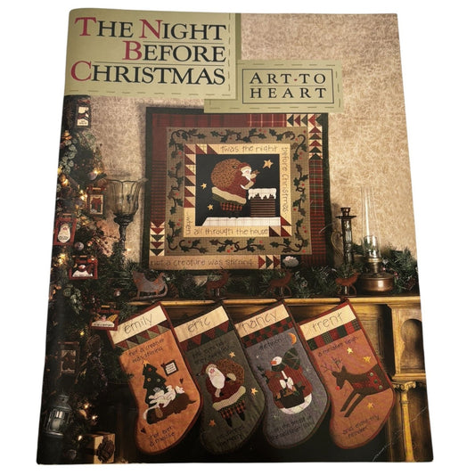 Art To Heart Quilting Pattern Book The Night Before Christmas Stockings Santa
