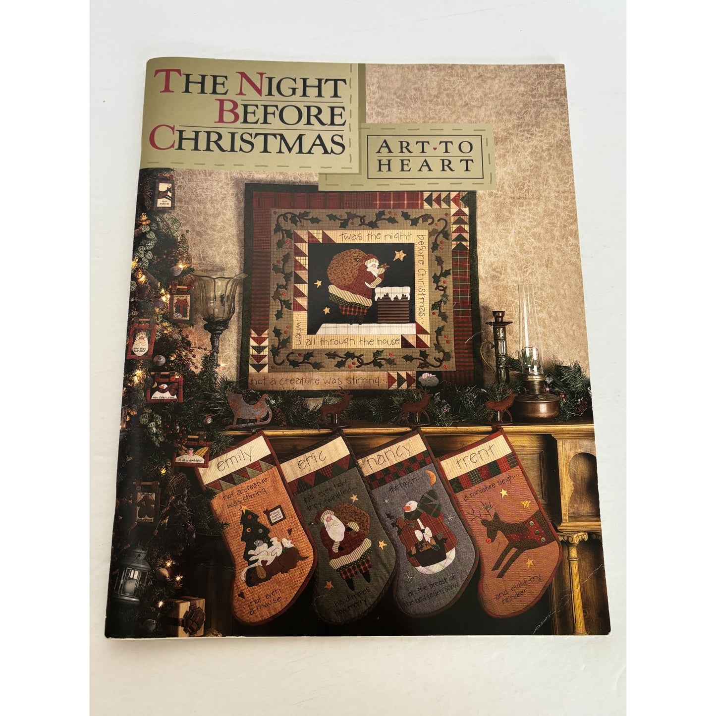 Art To Heart Quilting Pattern Book The Night Before Christmas Stockings Santa