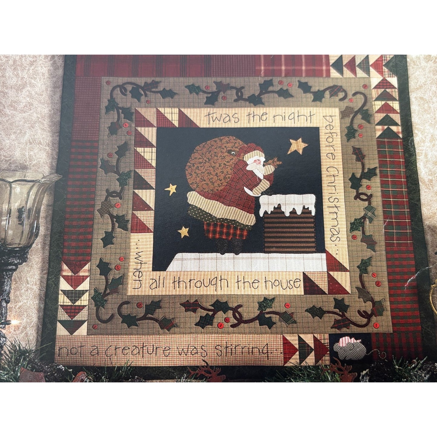 Art To Heart Quilting Pattern Book The Night Before Christmas Stockings Santa